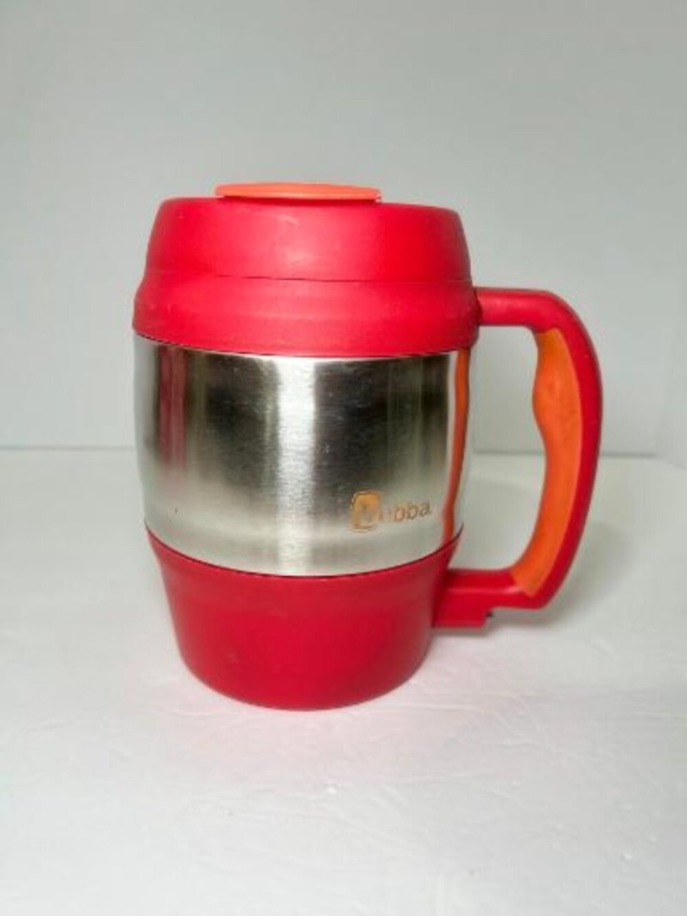 Bubba Keg 52 oz Insulated Travel Mug Red Silver Tumbler Flip Top Lid Cooler Cup